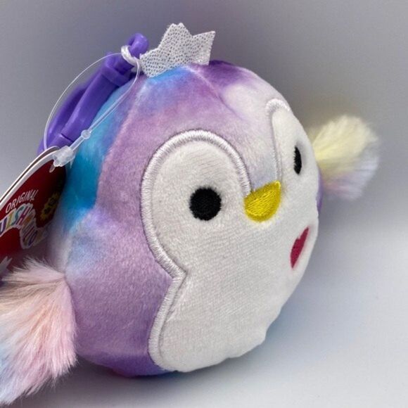 Squishmallows 3.5” Tomara Penguin Valentines Heart Clip On Keychain Plush - Picture 7 of 8